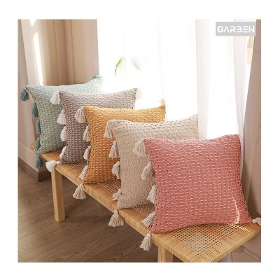 China Hotel Cotton High Quality Knitted Luxury Pillow Covers Sofa Cushion Cover Home Decorative for sale