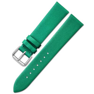 China Italian Genuine Leather Watch Bands High Quality Colored Fashionable Leather Watchbands for sale