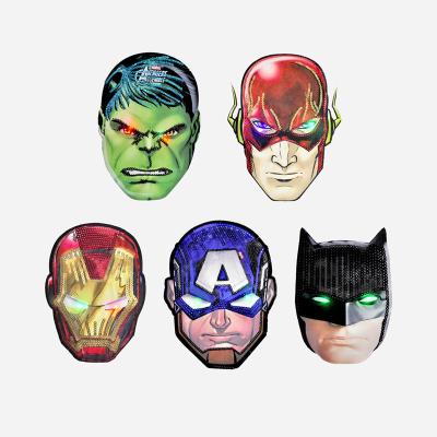 China Hot Selling 3D Hero Image Sequin Embroidery Sewing Patch With LED Lighting For T-shirt for sale