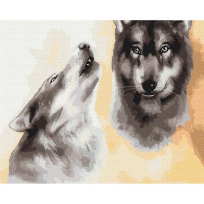 China Wholesale CLASSIC Painting By Numbers Animal Wolf Acrylic Oil Painting DIY Paint By Numbers Kit For Home Wall Art Picture for sale