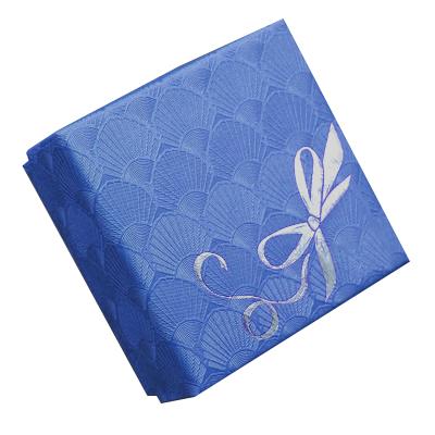 China OEM Wholesale Custom Luxury Blue Cardboard Necklace Earring Ring Lid And Base Box Gift Wrapping Paper Jewelry Box With EVA Lining for sale