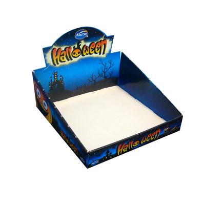 China Recyclable Halloween Promotion POS Countertop Corrugated Cardboard Display Boxes for sale