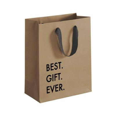 China Wholesale Custom Recyclable Logo Retail Thick Made Paper Bags Medium Large Kraft Paper Bag Clothing Packaging Bags for sale