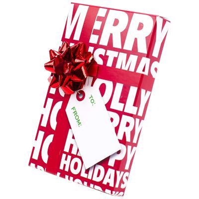 China Worldwide Christmas gift card holder with red bow and gift tag for holidays for sale