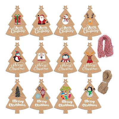 China Christmas Gift/Christmas Tree Decoration Christmas Wrapping Paper Gift Tags Christmas Tree Hang Present Labels for DIY Art Crafts for sale