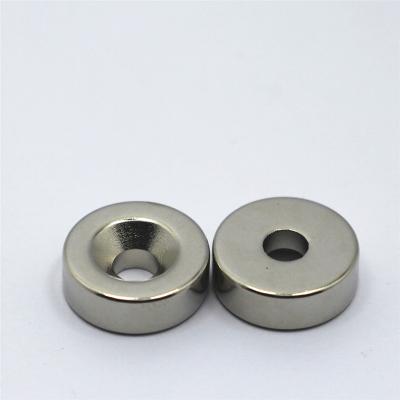 China Industrial Magnet Factory Custom Cheap Gold Supplier Countersunk Hole Neodymium Magnet for sale