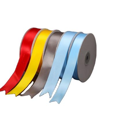 China Recyled Factory 1.5 Cm Single Face Satin Ribbon For Soft Box Packaging for sale