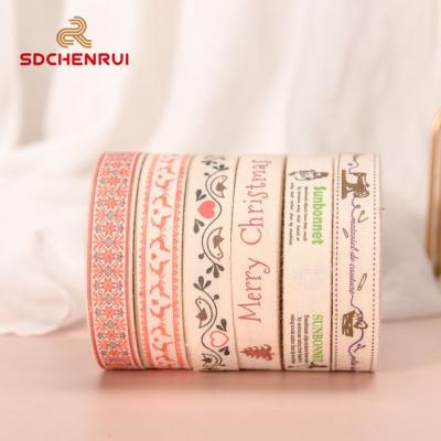 China Wholesale Customized Beautiful Customized Logo Printed Gift Polyester/Nylon/Velvet/Cotton Designed Ribbons For Box Wrapping Garment Accessories for sale