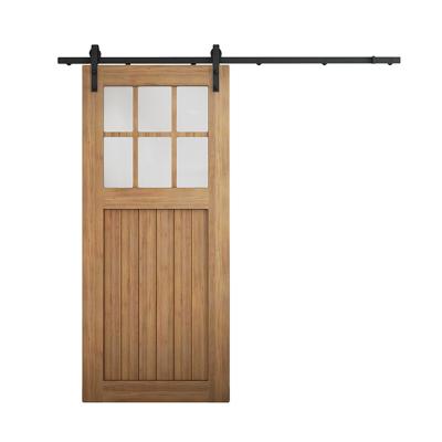 China Chongqing Wood Barn Modern Interior Windproof Designs Soundproof Sliding Door for sale