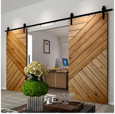 China Home Office Yellow Windproof Double Sliding Barn Door for sale