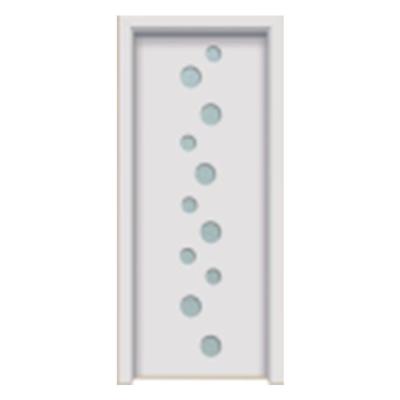 China Windproof Waterproof Hotel Restaurant Round Hole Design Frosted Glass Door for sale