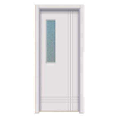 China Waterproof Wooden Casement Glass Door Bathroom Toilet Wood Interior Doors for sale