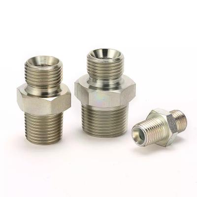 China CNC Manufacturing High Quality Hydraulic Hose Fitting Nipple Fitting Machinery And Adapters Bsp NPT Male Thread for sale