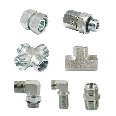 China Construction Machinery CNC Connector Nipple Hydraulic Double Joint Connection Nipples Use Four Way Three Way Pipe Hose Adapters for sale