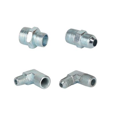 China Construction Machinery Carbon Steel Hydraulic Fittings Adapters Double Use Hydraulic Fittings / Branch Tee Hose Connection for sale