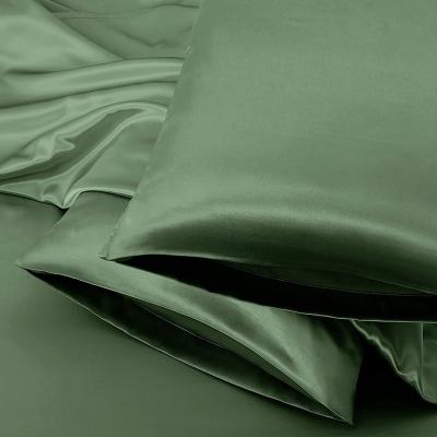 China Viable Wholesale Soft Silk Luxury Bedding Satin Pillowcase Set Luxury Eye Mask for sale