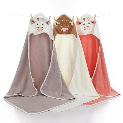 China Wholesale Cute Baby Cartoon Character Actions Hooded Bath Towel Tablet Children for sale