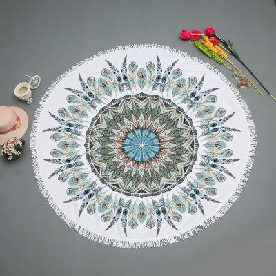 China Wholesale QUICK DRY Cotton Large Thick Round Beach Towel 90cm x 170cm for sale