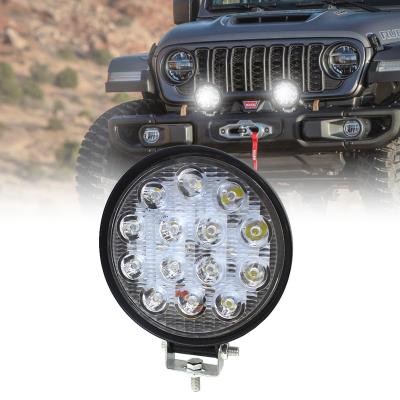 China Round 12V 24V LED Work Spot Lights 42W Truck SUV Car ATV Off-Road Boat Excavators W0142G for sale