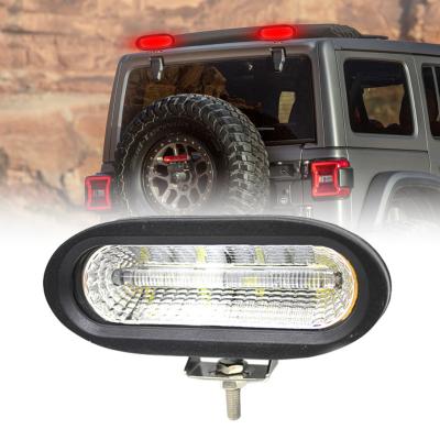 China 6.26 INCH 50W Flat Oval LED Work Light Bar Driving Lamp Off Road Slim Work Lamp Universal for sale