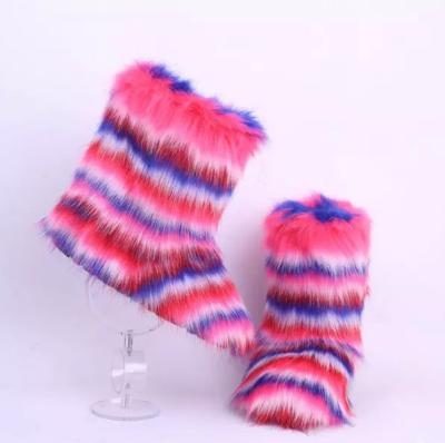 China Thermal Factory Direct Fox Fur Boots Fur Boots And Headband Ladies Fur Wholesale Direct Boot for sale