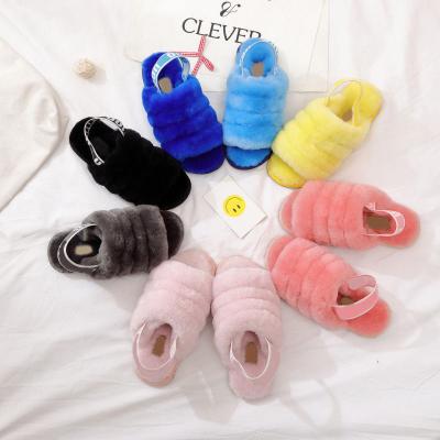 China Fashion Trend 2021 New Fashion Felt Wool Slippers Fur Slippers Ladies Winter Slippers for sale