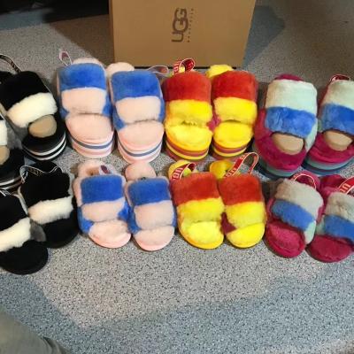 China Fashion Trend Supply Wool Slippers Cheap Bottom Thick Fur Slippers Winter Indoor Slippers for sale