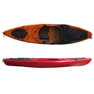 China LLDPE Cheap Sale Customized LLDPE Plastic One Person Fun Leisure Canoe Single Speed ​​Fishing Pedal Sit In Kayak for sale