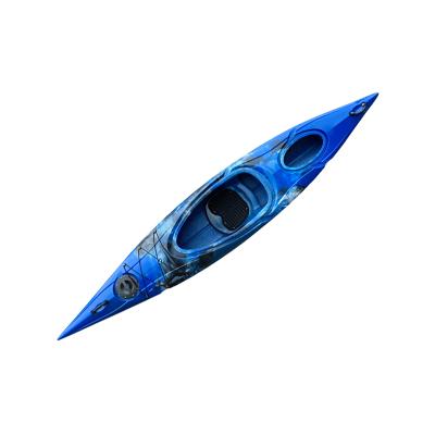 China Sea - River - Lake - Single Ocean Sit In HDPE Recreational Kayak Canoe Rowing Kayak Boat With Rudder With Paddle for sale