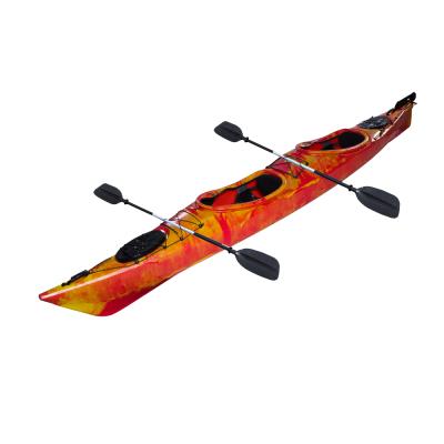 China Fishing Touring Rowing Racing Rotomolded Polyethylene Double Sit Tandem Two Person Kayak for sale