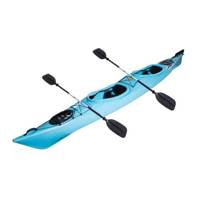 China Fishing Touring Rowing Racing Roto-Molded LLDPE Two Seats Sit In Sea Kayak Double Person For Touring for sale