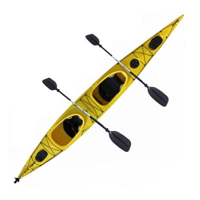 China Fishing Touring Rowing Racing Kayak Customized Logo Cheap Plastic Sit In Canoe New Design Fishing Single Seat Kayak for sale