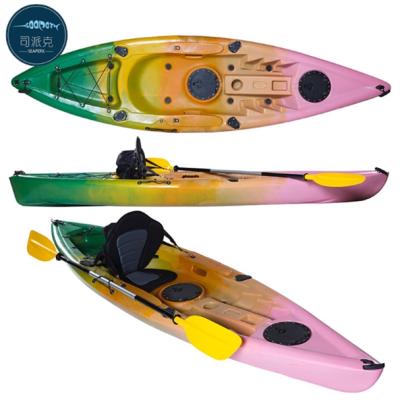 China LLDPE Factory Wholesale Cheap Price Customized LLDPE Single Seat Plastic Sit On Top Kayak Singles Fishing Boat With Pedal for sale