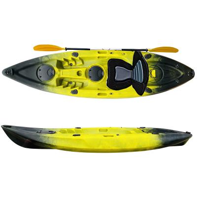 China LLDPE Hot Sale Customized LLDPE Fishing Touring Boat Sit On Kayak Single Paddle Fishing Drift Canoe For Recreational Kayaking On Sale for sale