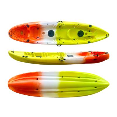 China Sea - River - Lake - Ocean Good Quality With Color Family Sea Kayak 2+1 Person Ocean Kayak Customized Plastic Canoe For Surfing for sale