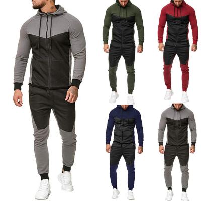 China Breathable Men 2 Piece Tracksuit Set Full Zip Sporty Jogger Sweatsuit Running Sport Set for sale