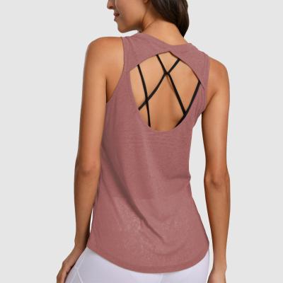 China Sweat-Wicking New Women's Yoga Clothes Tops Halter Sports Blouses Quick-drying Training Workout Clothes Vest for sale