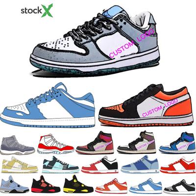 China Rubber Oem Custom Logo Brand Air Basketball Aj 1 Multicolor Basketball Retro Aj1 Custom Basketball Sneakers Style Shoes Men for sale