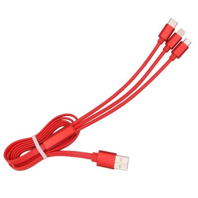 China Gold Supplier MP3/MP4 player usb c cable/micro usb cable 3 in 1 usb cable metal filling material with customized length for sale