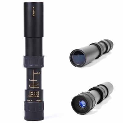 China Outdoor Activities Mini Zoom 10-30x25 Optical Monocular Telescope for Outdoor Camping Travel - Black for sale