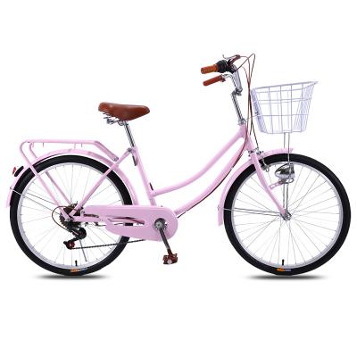 China Retro cool city style ladies bike with basket 24 inch city bicycle women wholesale OEM lstreet bicycle city bike 20 en venta