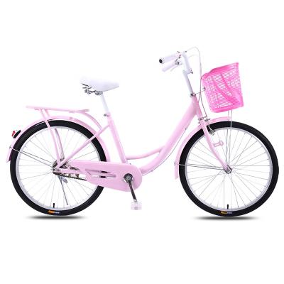 중국 Cool retro city style cheap price good quality bycycle for women cycle ladies cycle with basket city bike for women 판매용