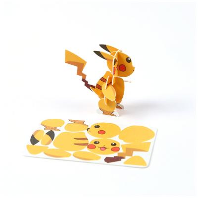 China Cartoon Promotional Toy educational toys pp puzzle cards diy cardboard 3d jigsaw puzzle for sale