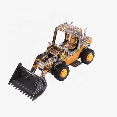 China DIY TOY Food Company Promotion Gifts Factory Price OEM Car 3d Puzzle Toy With Motor for sale