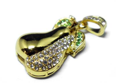 China OEM Metal Gold Diamond USB Memory Stick 8G High Speed USB 2.0 for sale