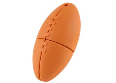 China Silicone Gifts Customized USB Flash Drive / USB Memory Drive Football Shape for sale