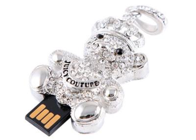 China Silver Diamond Gift USB Flash Drive / USB Flash Thumb Drive 2GB for sale