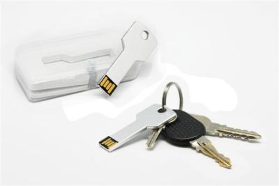 China Silver Metal Key USB Flash Drive Portable Hardware Encryption for sale