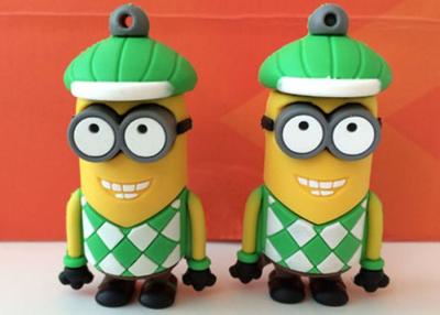 China Cute Minion Shaped PVC Usb Flash Disk Driver For Kids , Students for sale