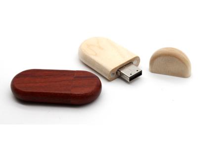 China 4GB 8GB Oval Wooden USB Flash Drive Logo Custom For Bussiness Gifts for sale